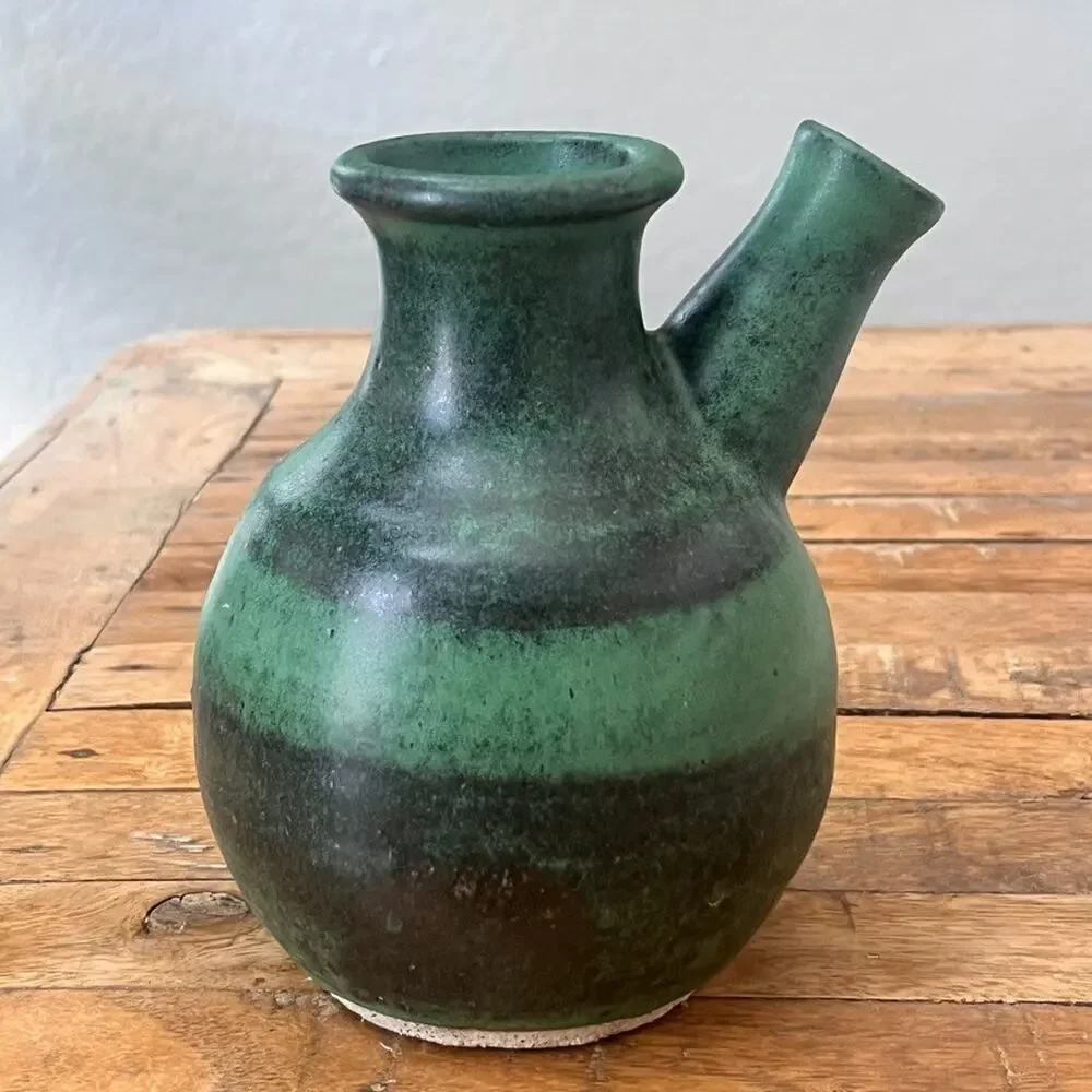 Studio Art Pottery Vassel With Spout 7